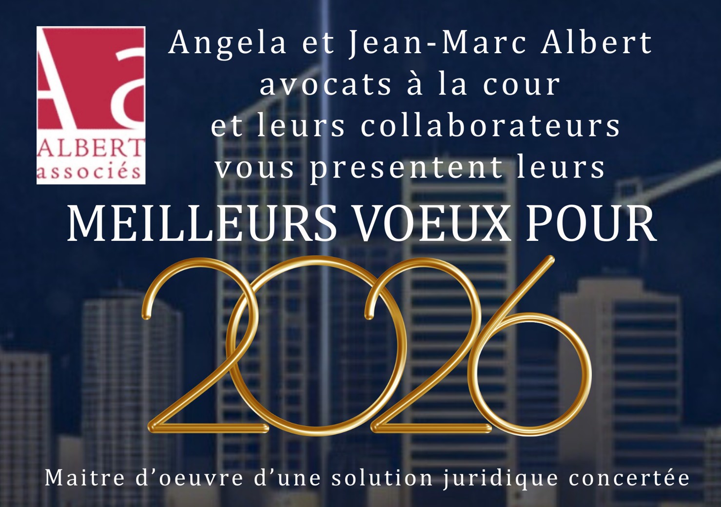 CARTE DE VOEUX ALBERT ASSOCIES 